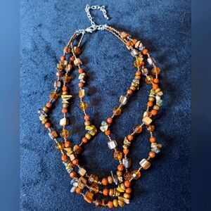 Tigers eye Shell necklace NWOT